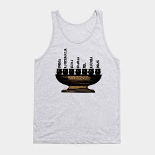 Kwanzaa Kinara Swahili Black Tank Top